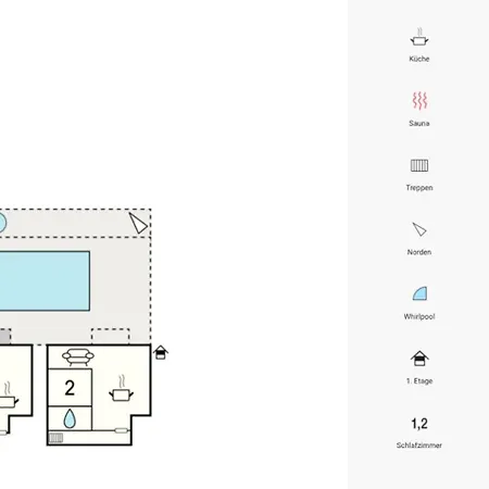 Holiday home Villablu1 Doppelhaushaelfte Seaview, Pool *